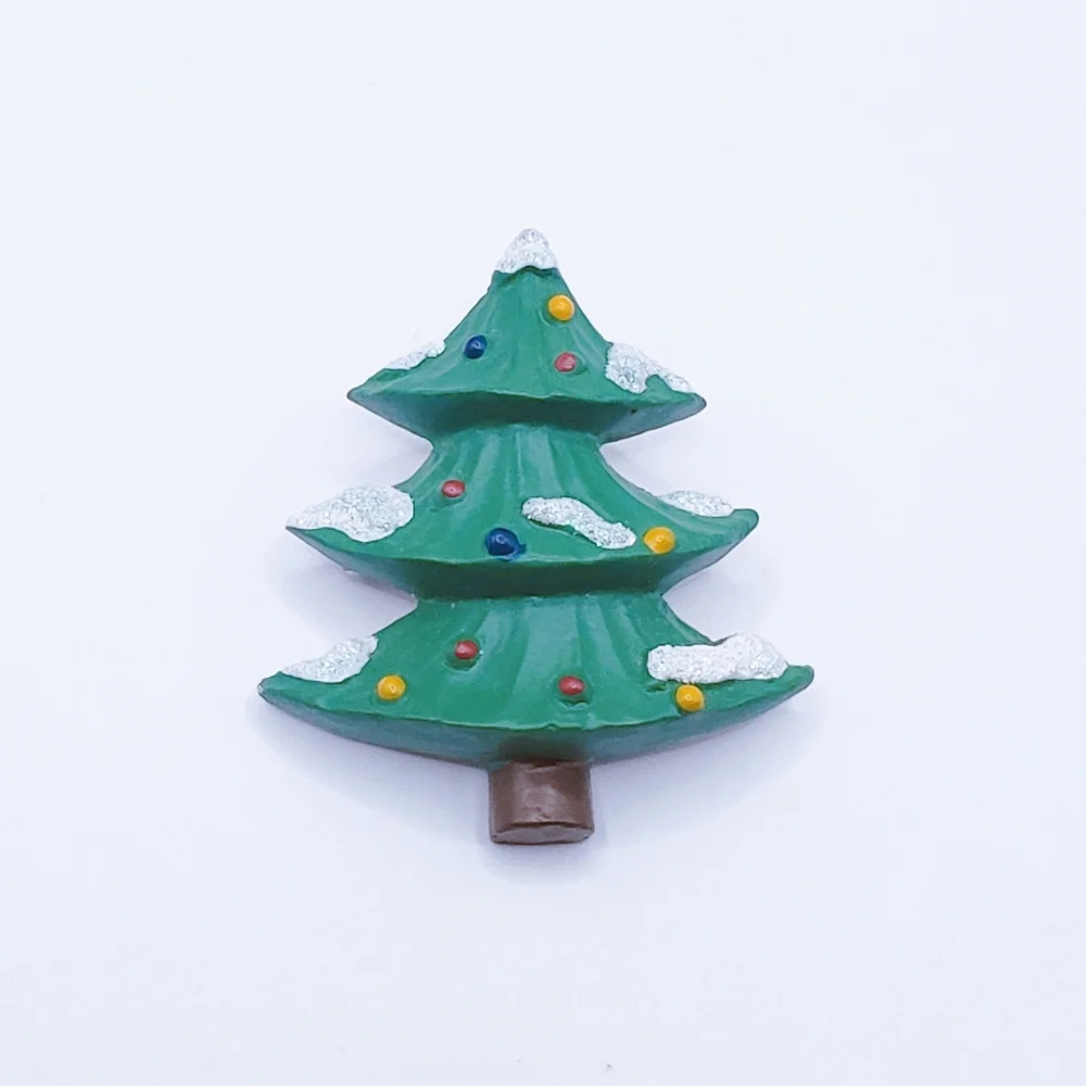 Festive Green Christmas Tree Brooch